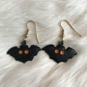 Halloween Black Bat Earrings